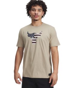 Under Armour-Men’s Project Rock Freedom Bull Short Sleeve-under armour outlet