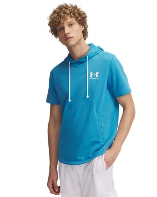 Under Armour Shirts & Tops-Men's UA Rival Terry Short Sleeve Hoodie-under armor