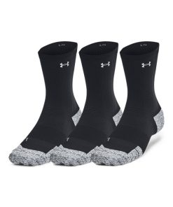 Under Armour Socks-Unisex UA ArmourDry® Run Cushion 3-Pack Mid-Crew Socks-under armour factory house