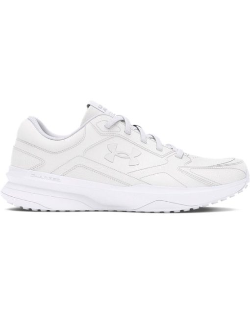 Under Armour Color Shop: Winter White-Men's UA Edge Leather Wide (4E) Training Shoes-under armour near me - Image 2