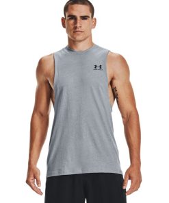 Under Armour Shirts & Tops-Men’s UA Left Chest Cut-Off Tank-underarmour outlet