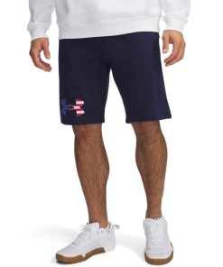 Under Armour Shorts-Men’s UA Rival Fleece Freedom Big Flag Logo Shorts-underarmour