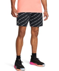 Under Armour Shorts-Men’s Project Rock Icon Fleece Printed Badge Of Honor Shorts-under amour