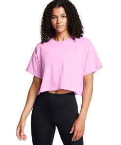 Under Armour Shirts & Tops-Women’s UA Varsity Mix Heavyweight Crop Short Sleeve-under armor outlet