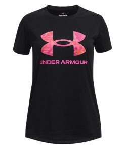 Under Armour Girls-Girls’ UA Tech™ Print Fill Big Logo Short Sleeve-under armor outlet