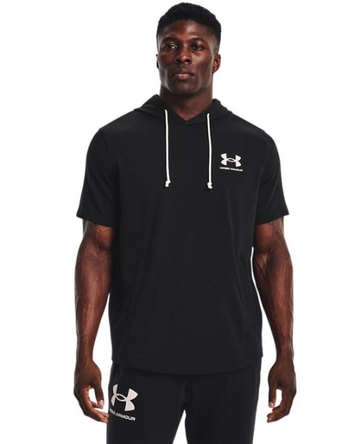 Under Armour Shirts & Tops-Men's UA Rival Terry Short Sleeve Hoodie-under armoir