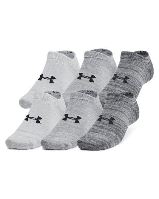 Under Armour Socks-Unisex UA Essential 6-Pack No-Show Socks-under armour factory house