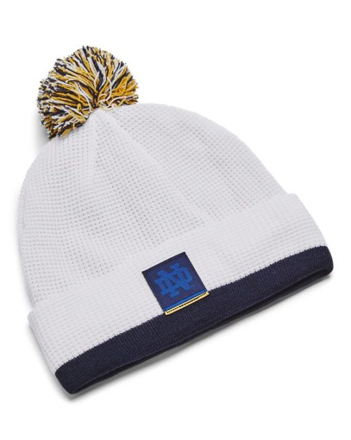 Under Armour-Unisex UA Waffle Knit Collegiate Pom Beanie-underarmour