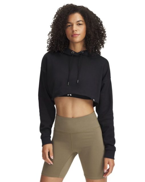 Under Armour Shirts & Tops-Women's UA Icon Terry Crop Hoodie-under armour near me