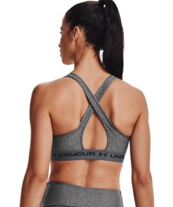 Under Armour Sports Bras-Women’s Armour® Mid Crossback Heather Sports Bra-under armoir 2