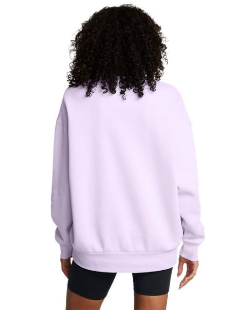 Under Armour Shirts & Tops-Women's UA Icon Fleece Oversized Crew-under armour factory house - Image 2