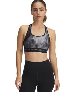 Under Armour Sports Bras-Women’s Armour® Mid Crossback Printed Sports Bra-under armour factory house