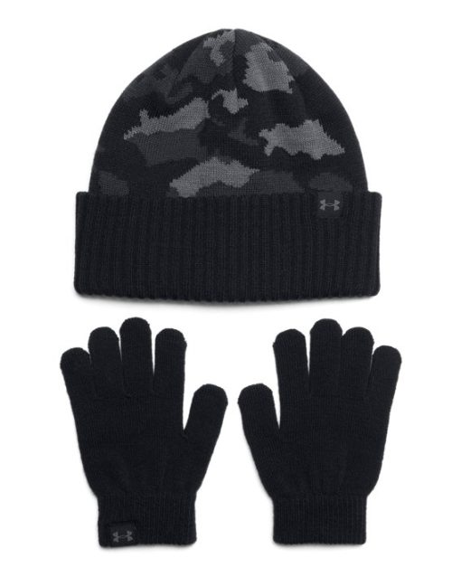 Under Armour Boys-Boys' UA Beanie/Glove Combo-under armoir