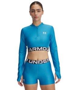 Under Armour Shirts & Tops-Women’s HeatGear® Rib ¼ Zip Long Sleeve-underarmor