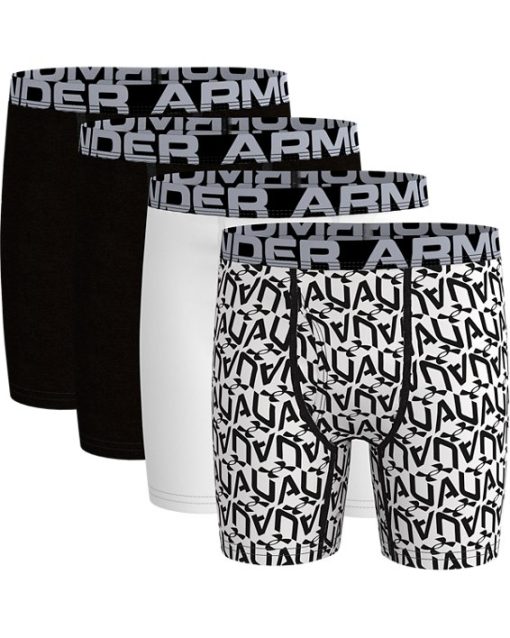 Under Armour Boys-Boys' UA Cotton Cube Logo 4-Pack Boxerjock®-under armor