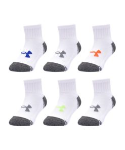 Under Armour Boys-Infant Girls’ UA Performance Tech 6-Pack Quarter Socks-under armor outlet