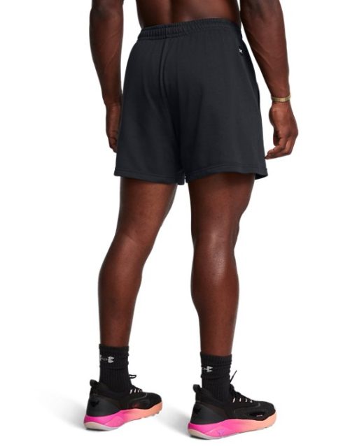 Under Armour Shorts-Men's Project Rock Terry Fleece Badge Of Honor Shorts-underarmor - Image 2