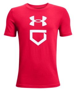 Under Armour Boys-Boys’ UA Baseball Plate Short Sleeve-under armour near me