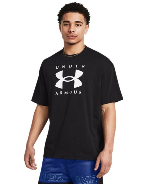 Under Armour Shirts & Tops-Men's UA Heavyweight Oversized Branded Short Sleeve-under armour outlet