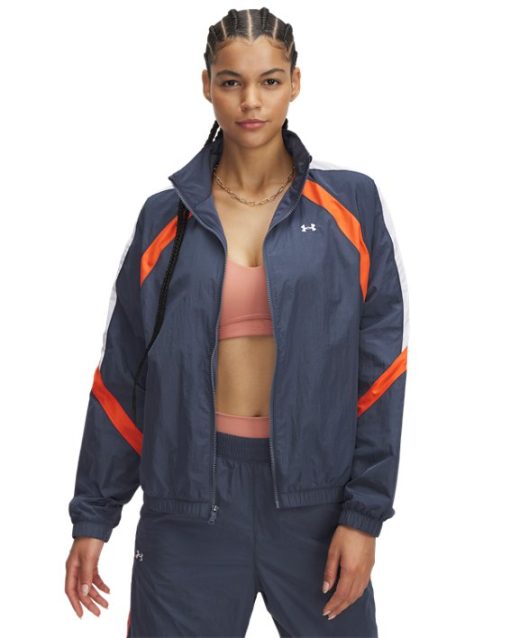 Under Armour Shirts & Tops-Women's UA Icon Crinkle Track Jacket-under armoir