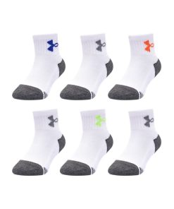 Under Armour Boys-Infant Girls’ UA Performance Tech 6-Pack Quarter Socks-under armour outlet