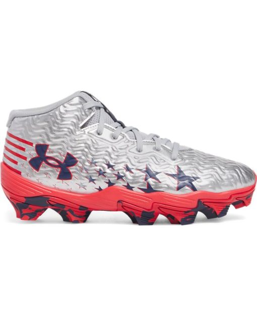 Under Armour Boys-Boys' UA Spotlight Hammer Jr. USA Football Cleats-under armour outlet