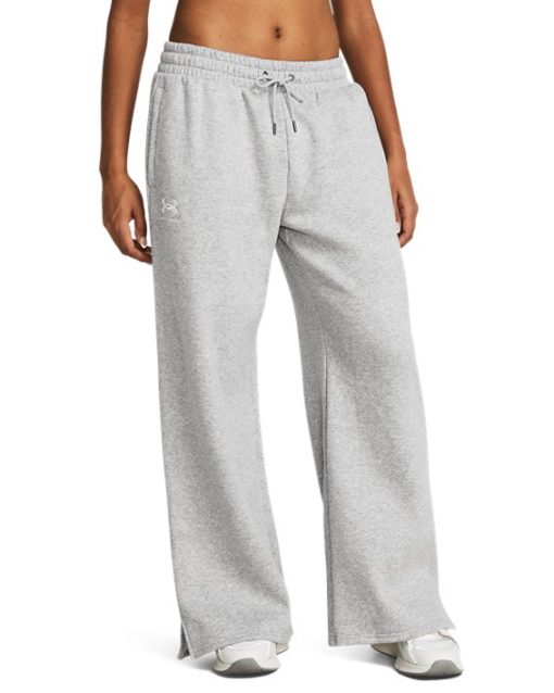 Under Armour Pants & Leggings-Women's UA Icon Fleece Wide Leg Pants-under amour