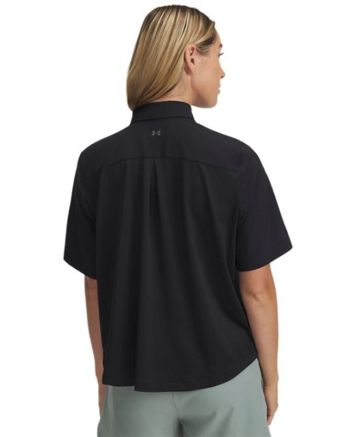 Under Armour-Women's UA Fish Pro Hybrid Woven Short Sleeve-under armor outlet - Image 2