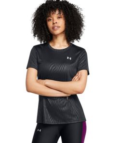 Under Armour Shirts & Tops-Women’s UA Tech™ Emboss Short Sleeve-under armour factory house