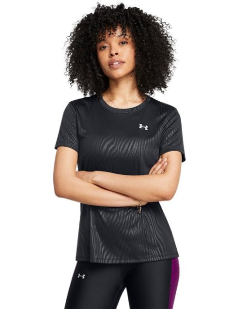 Under Armour Shirts & Tops-Women's UA Tech™ Emboss Short Sleeve-under armour factory house