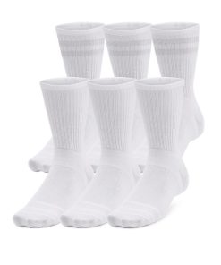 Under Armour Socks-Unisex UA Essential 6-Pack Crew Socks-under armour factory house