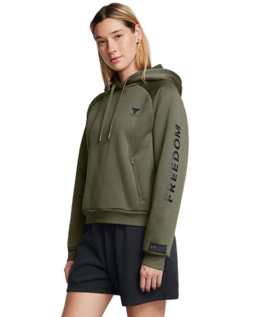 Under Armour Shirts & Tops-Women's Project Rock Armour Fleece® Hoodie-under armour factory house