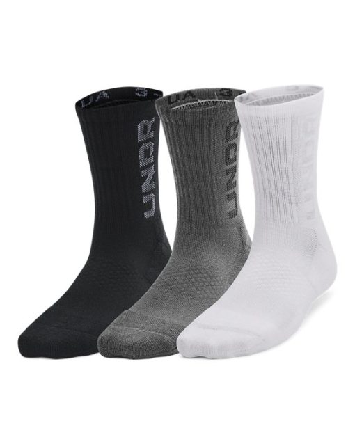 Under Armour Socks-Kids' UA Zone 3-Pack Mid-Crew Socks-under armour factory house