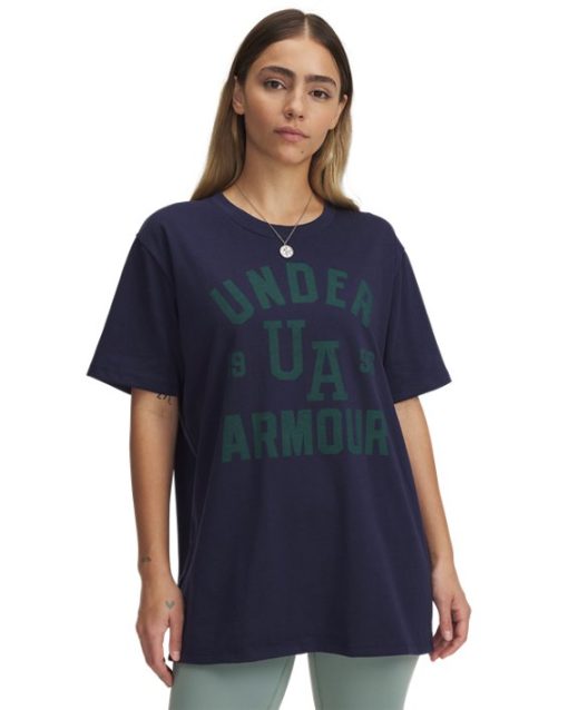 Under Armour Shirts & Tops-Women's UA Heavyweight Oversized Collegiate Short Sleeve-underarmour outlet