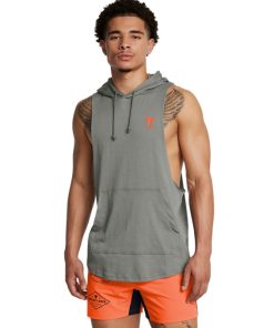 Under Armour Shirts & Tops-Men’s Project Rock Sleeveless Hoodie-under amour