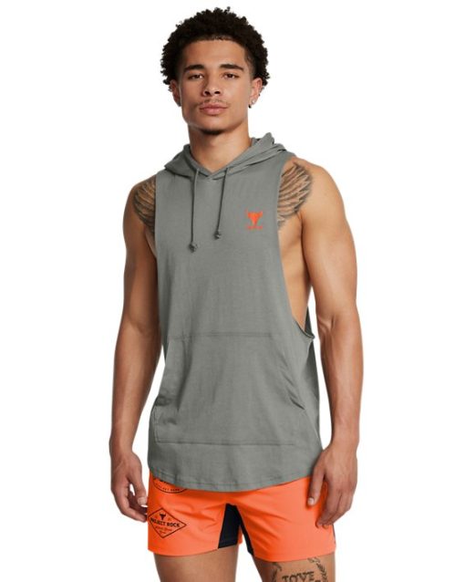 Under Armour Shirts & Tops-Men's Project Rock Sleeveless Hoodie-under amour