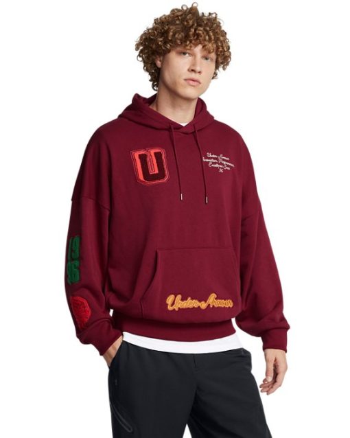 Under Armour Shirts & Tops-Men's UA Icon Heavyweight Terry Armour U Oversized Hoodie-under armour outlet