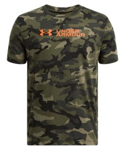 Under Armour Boys-Boys’ UA All-Over Print Camo Short Sleeve-underarmour