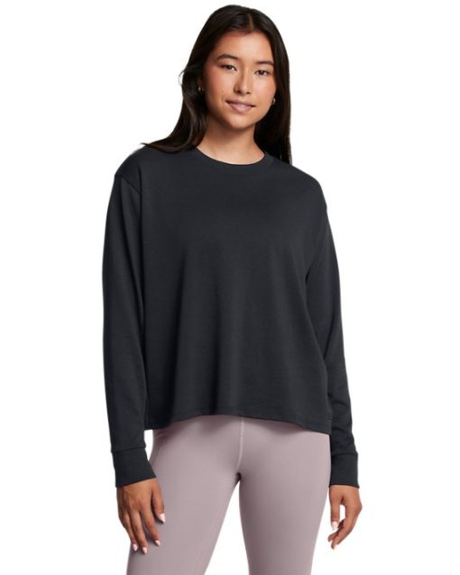 Under Armour Shirts & Tops-Women's UA Heavyweight Boxy Cropped Long Sleeve-under armour outlet