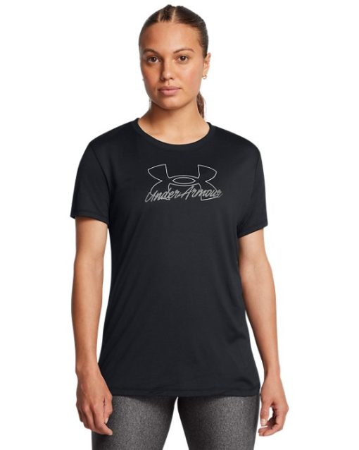 Under Armour Shirts & Tops-Women's UA Tech™ Script Short Sleeve-underarmor