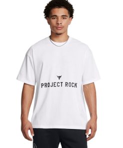 Under Armour Shirts & Tops-Men’s Project Rock Heavyweight Badge Of Honor Short Sleeve-under armoir