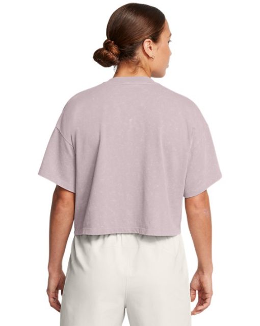 Under Armour Shirts & Tops-Women's UA Varsity Crop Heavyweight Short Sleeve-under armour near me - Image 2