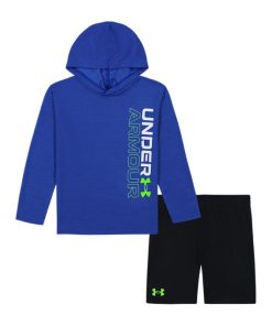 Under Armour Boys-Little Boys’ UA Mesh Hooded T-Shirt & Tech Shorts Set-under armoir