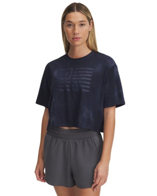 Under Armour Shirts & Tops-Women's UA Freedom Crop Short Sleeve-under armoir