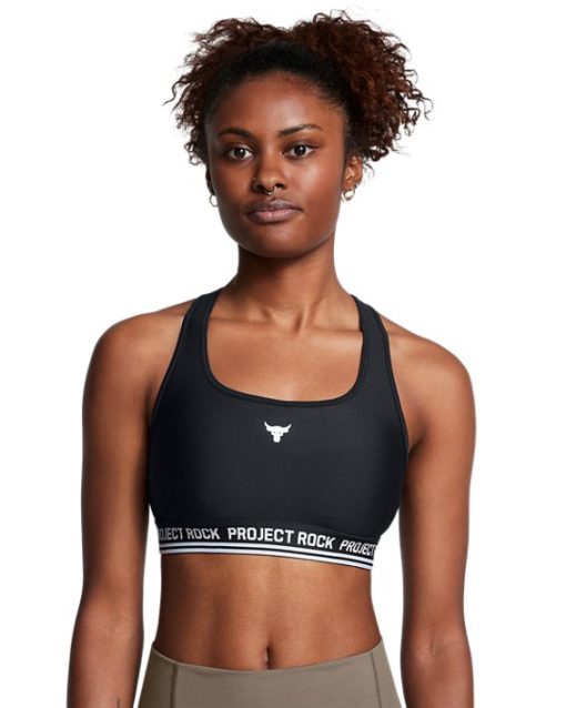 Under Armour-Women's Project Rock Crossback Mid Sports Bra-underarmour