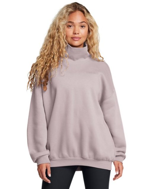 Under Armour Shirts & Tops-Women's UA Icon Fleece Oversized Mock Crew-under armor